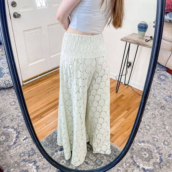 Antica Sartoria Crochet Lace Wide Leg Pants M - Picture 2 of 8